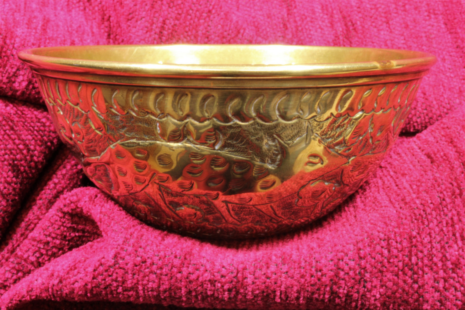 Antiques of asian brass bowl