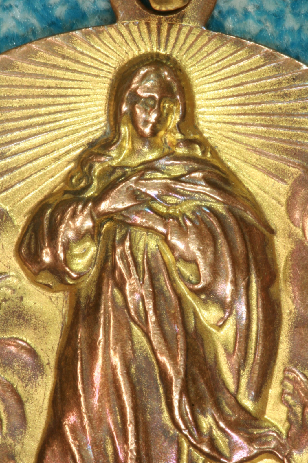 Medalla Virgen Inmaculada. Latón. S.XIX