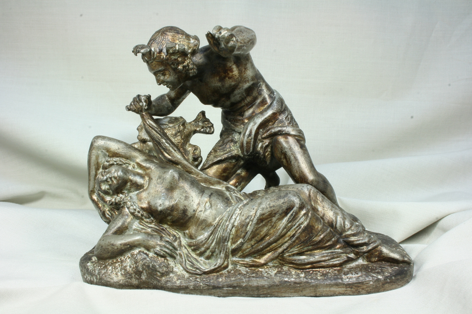 Antiques of bacchus and ariadnemythological figure scene