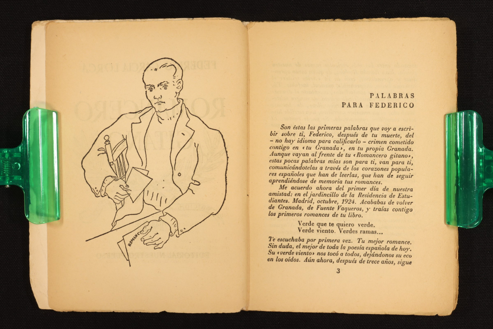 Romancero Gitano. Federico García Lorca. 1937