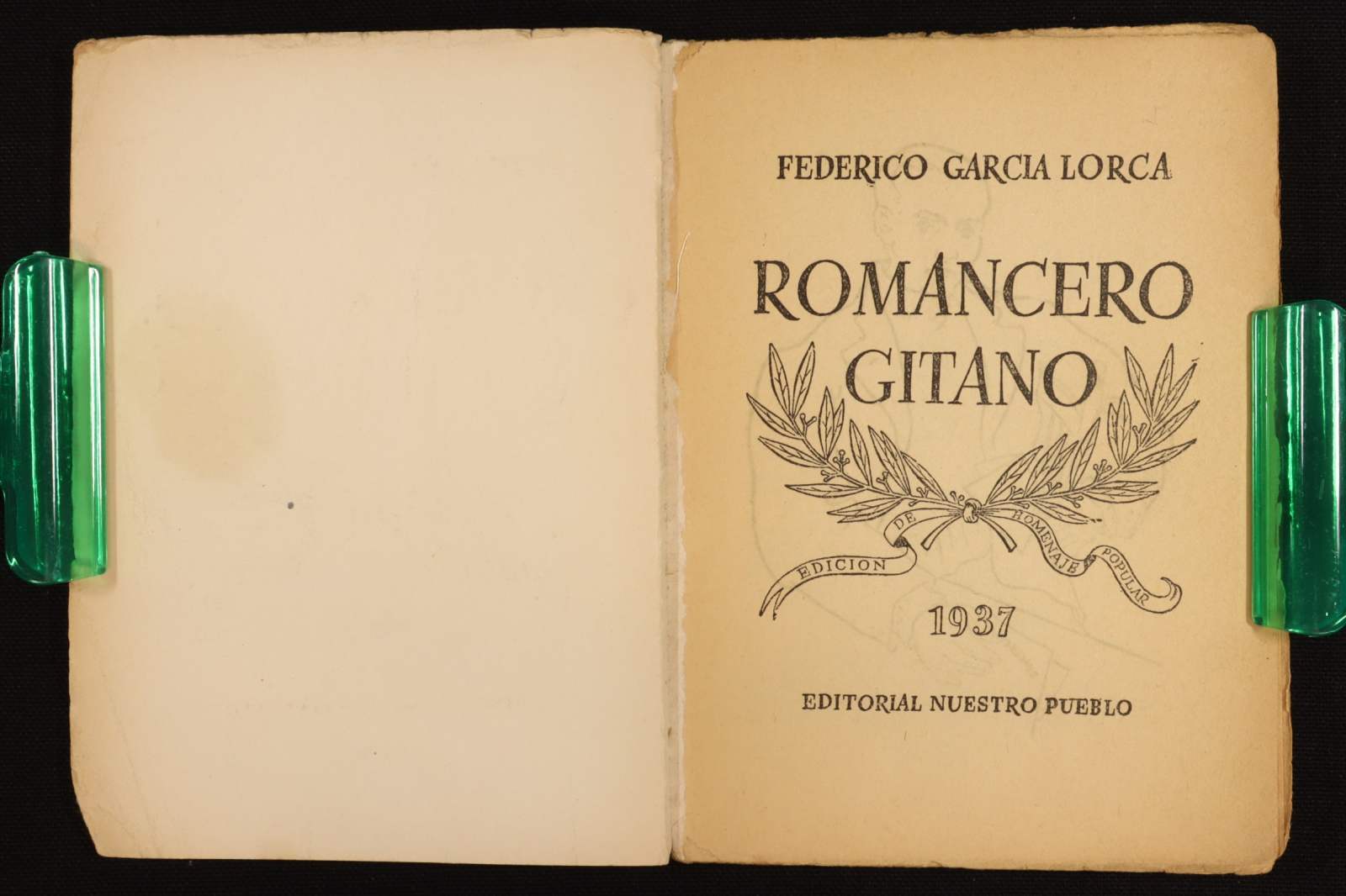 Romancero Gitano. Federico García Lorca. 1937