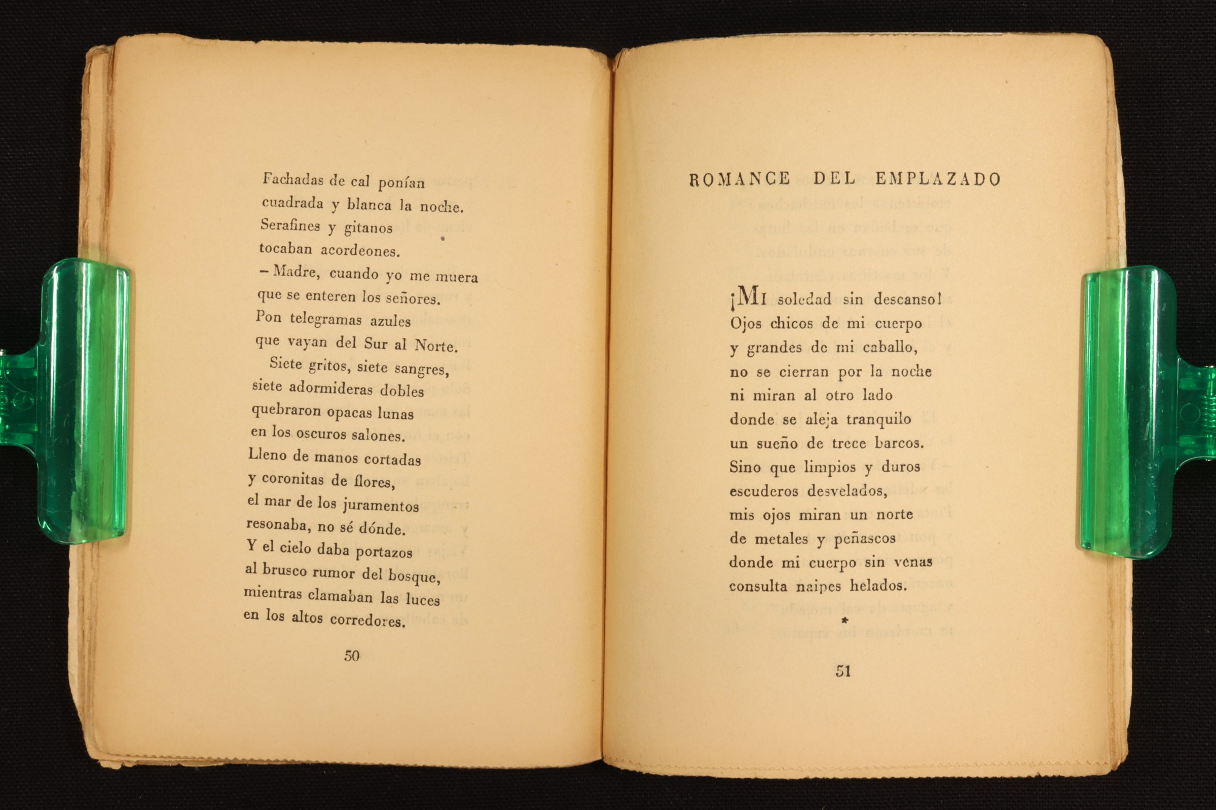 Romancero Gitano. Federico García Lorca. 1937