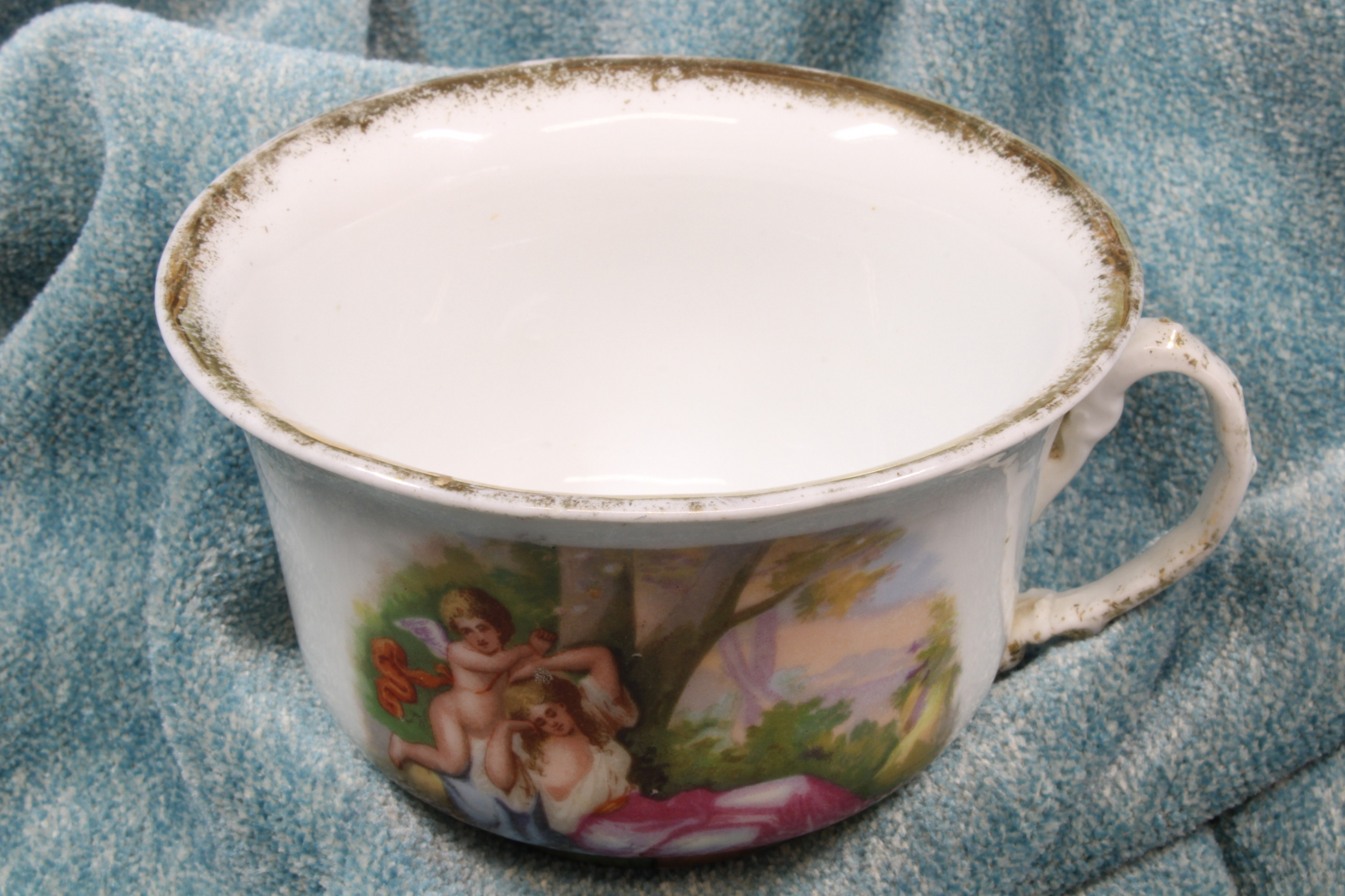 Antiguedades de taza porcelana kaufmann sello be