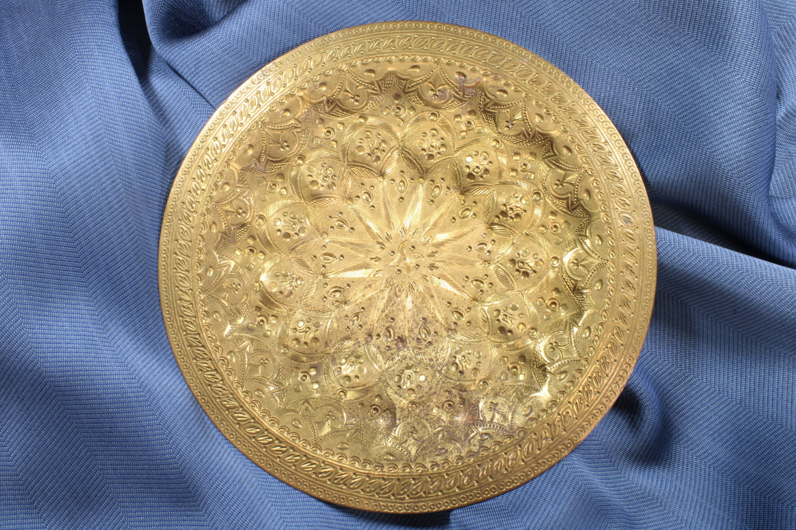 Antiques of chiselled brass dishtray indian