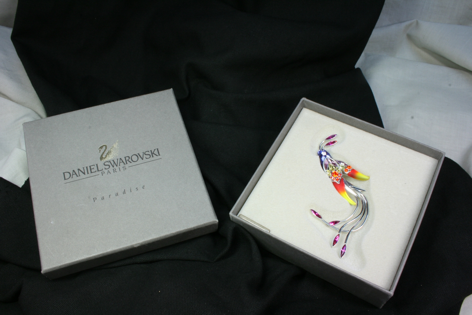 Antiguedades de swarovski coleccii½n paradise plata pavo real