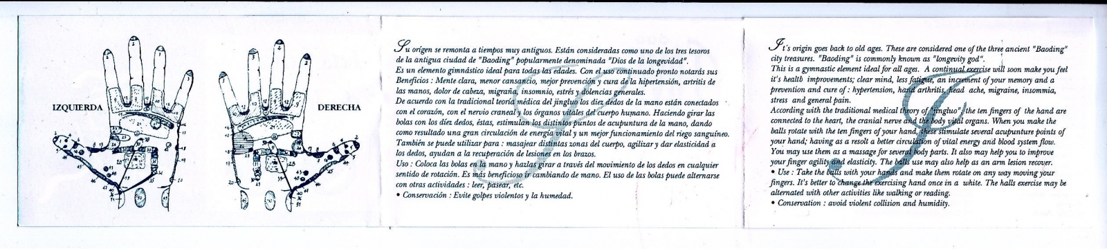 Pareja de bolas de la salud. Lacadas.