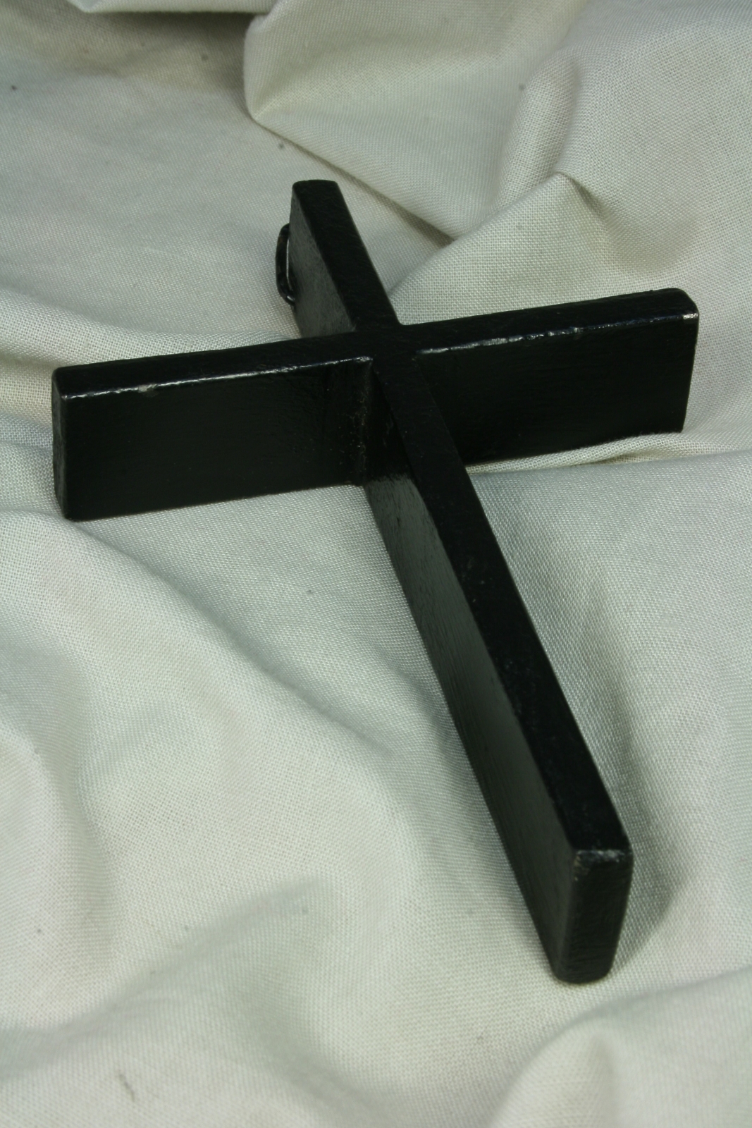 Antiques of painted black iron cross