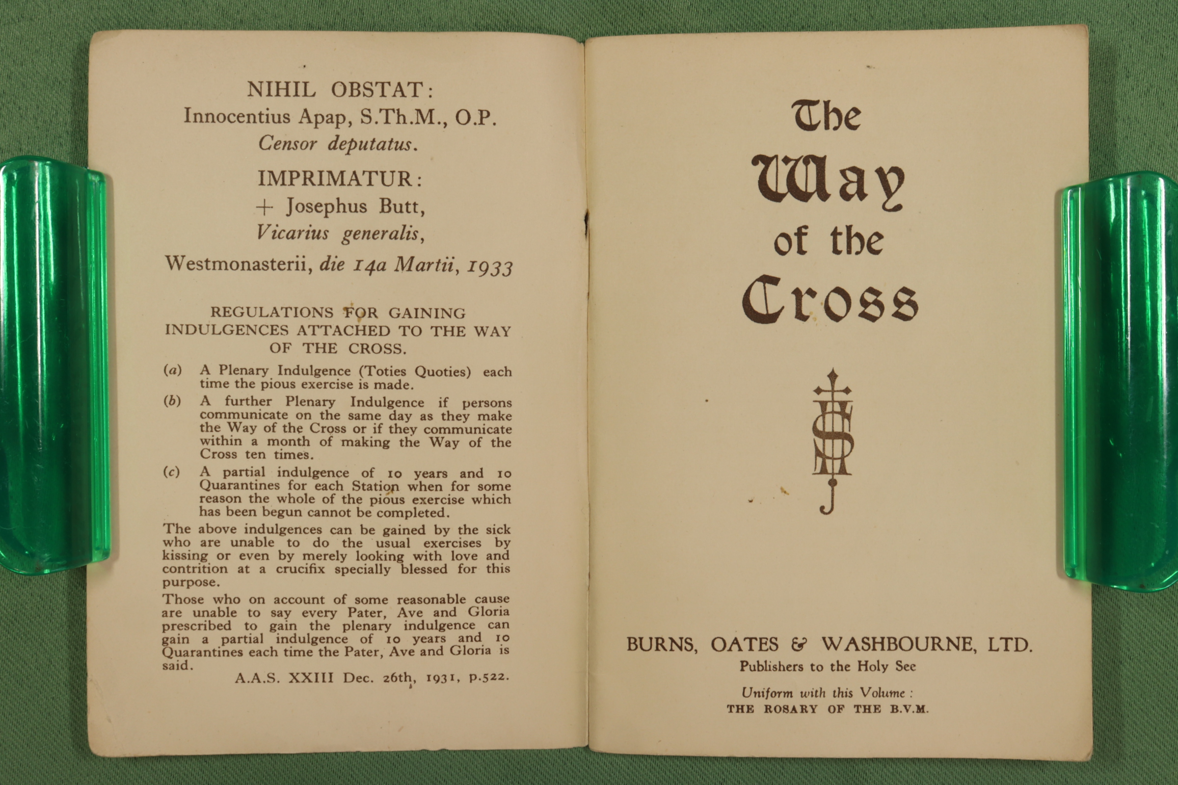 LIBRETO ESTACIONES DEL VÍA CRUCIS. 1931