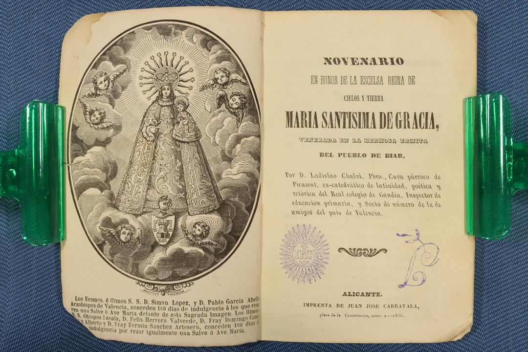 LIBRETO NOVENARIO MARÍA SANTÍSIMA DE GRACIA. BIAR. ALICANTE (t)