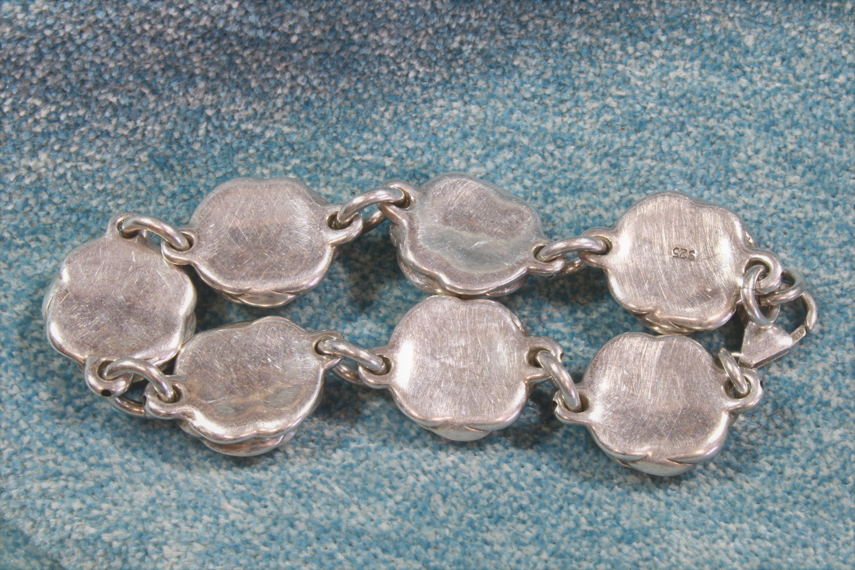 Pulsera rosas de plata