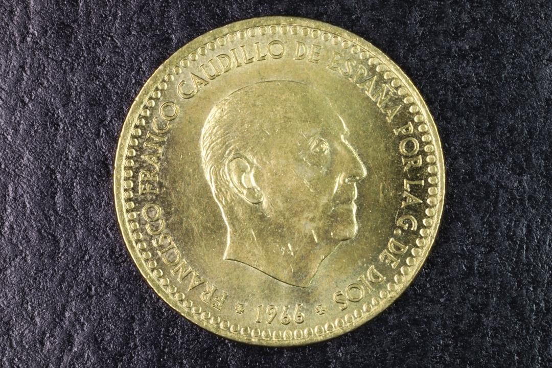 Antiques of franc peseta coin  ebc