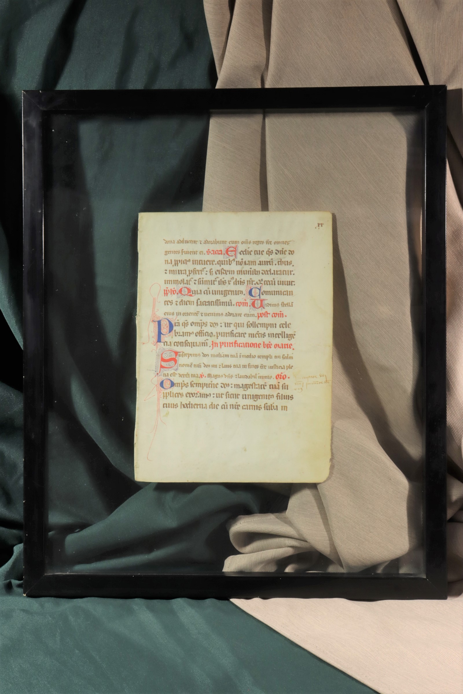 Antiques of handwritten sheet of parchment th century