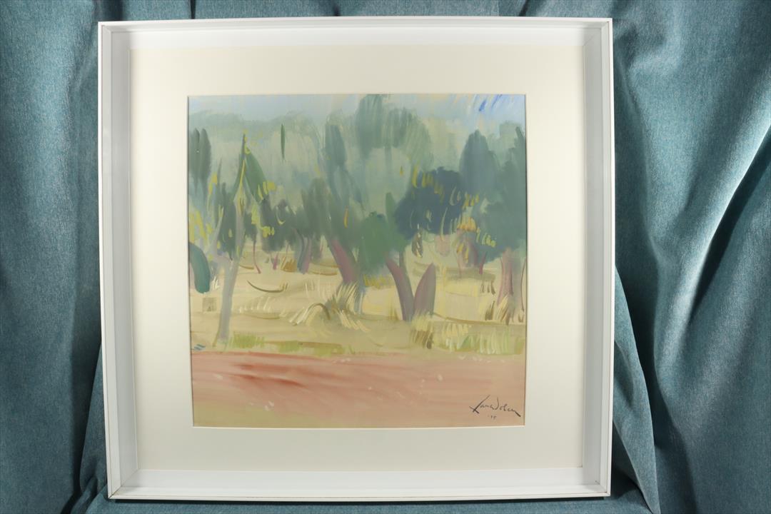 Antiques of landscape gouache signed and dated xavier soler llorca