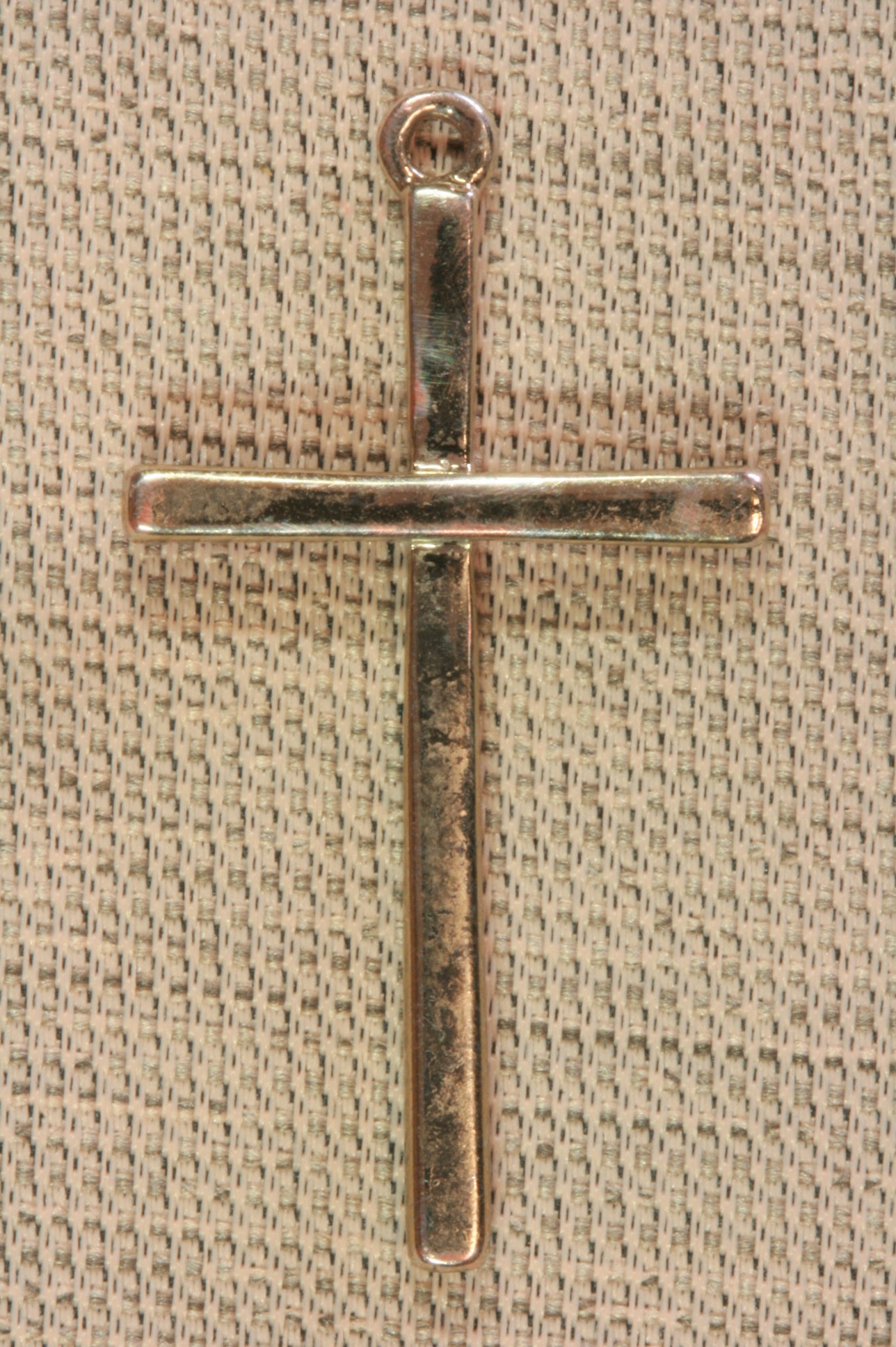 Antiques of metal cross with ring