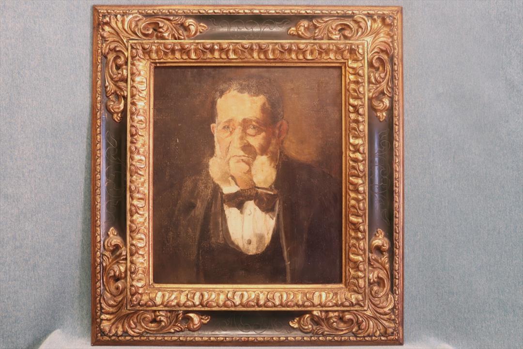 Antiques of oil on board portrait of a gentleman th century