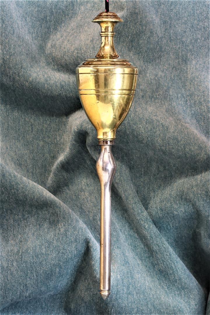 Antiques of ornamental plumb bob large size long steel tip