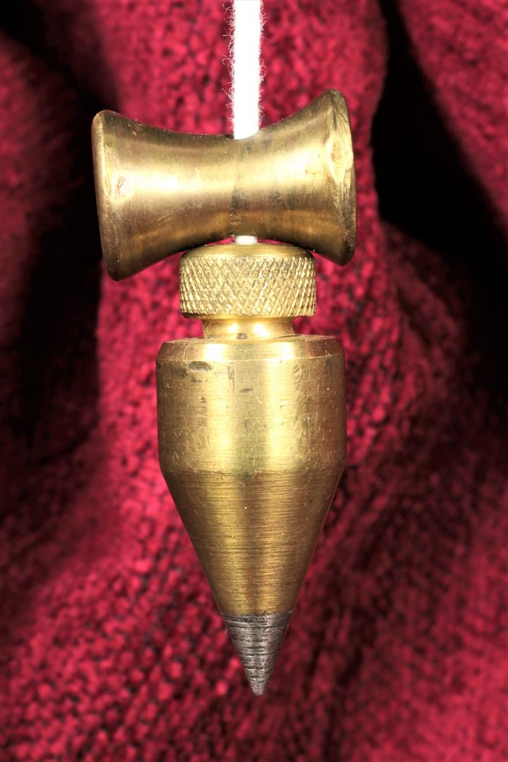 Antiques of perico plumb bob with nut threaded head