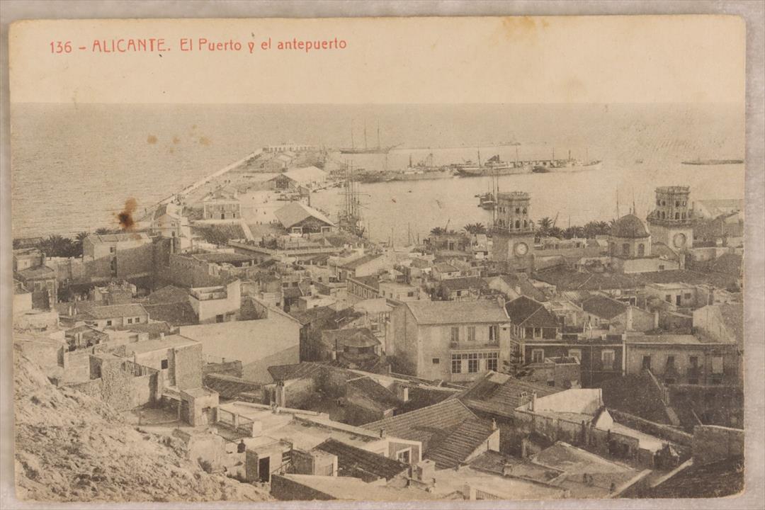 Antiques of postcard alicante el puerto y el antepuerto