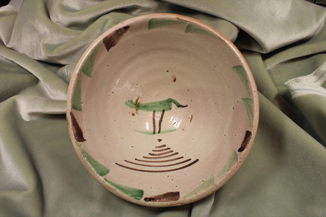 Antiques of teruel bowl enamelled terracotta