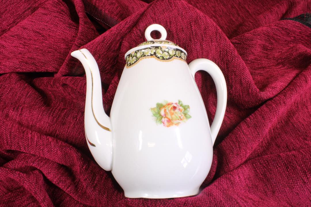 Antiques of vienna porcelain teapot vase decals th c