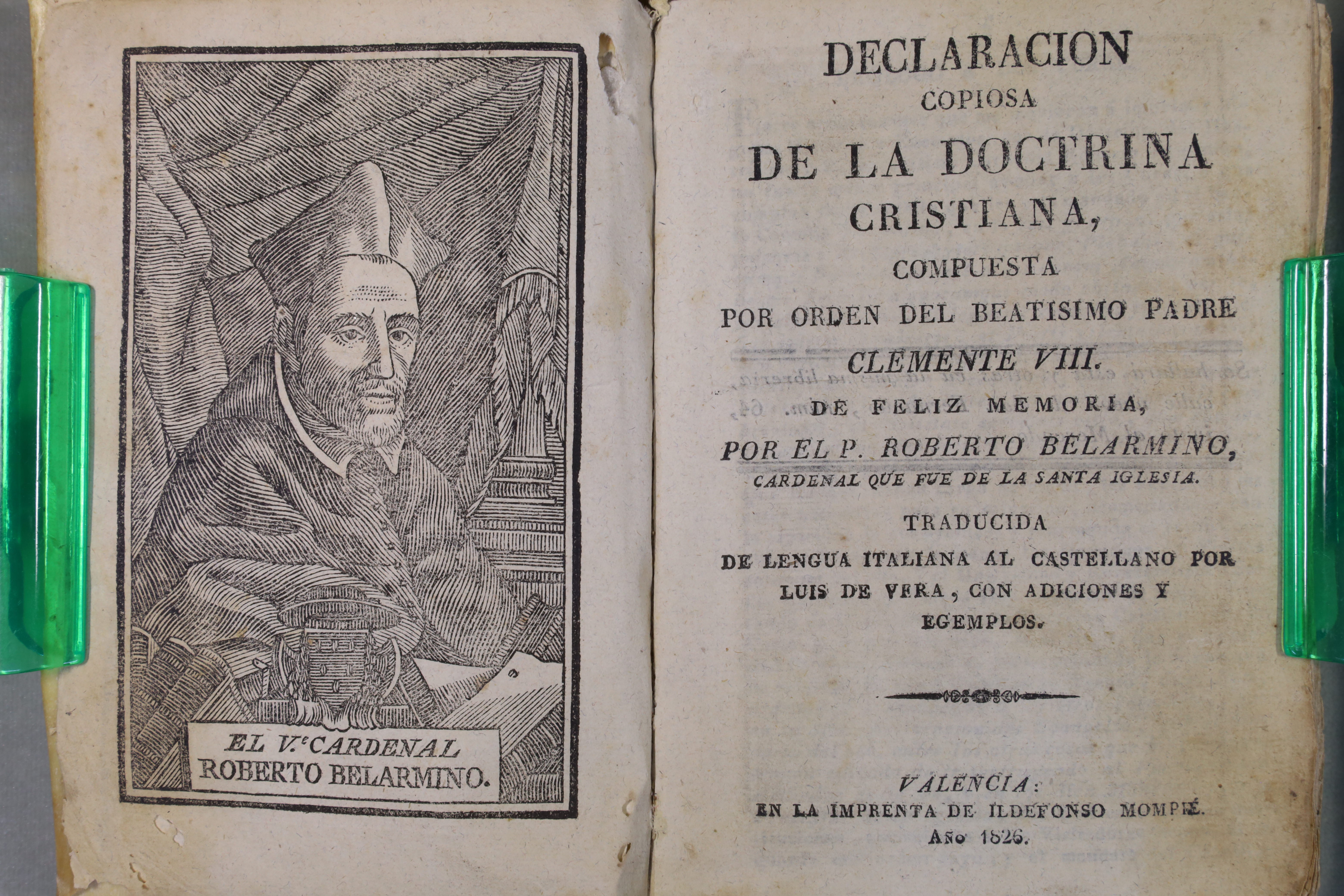 DECLARACIÓN COPIOSA DE LA DOCTRINA CRISTIANA. CLEMENTE VIII Y BELARMINO. 1826