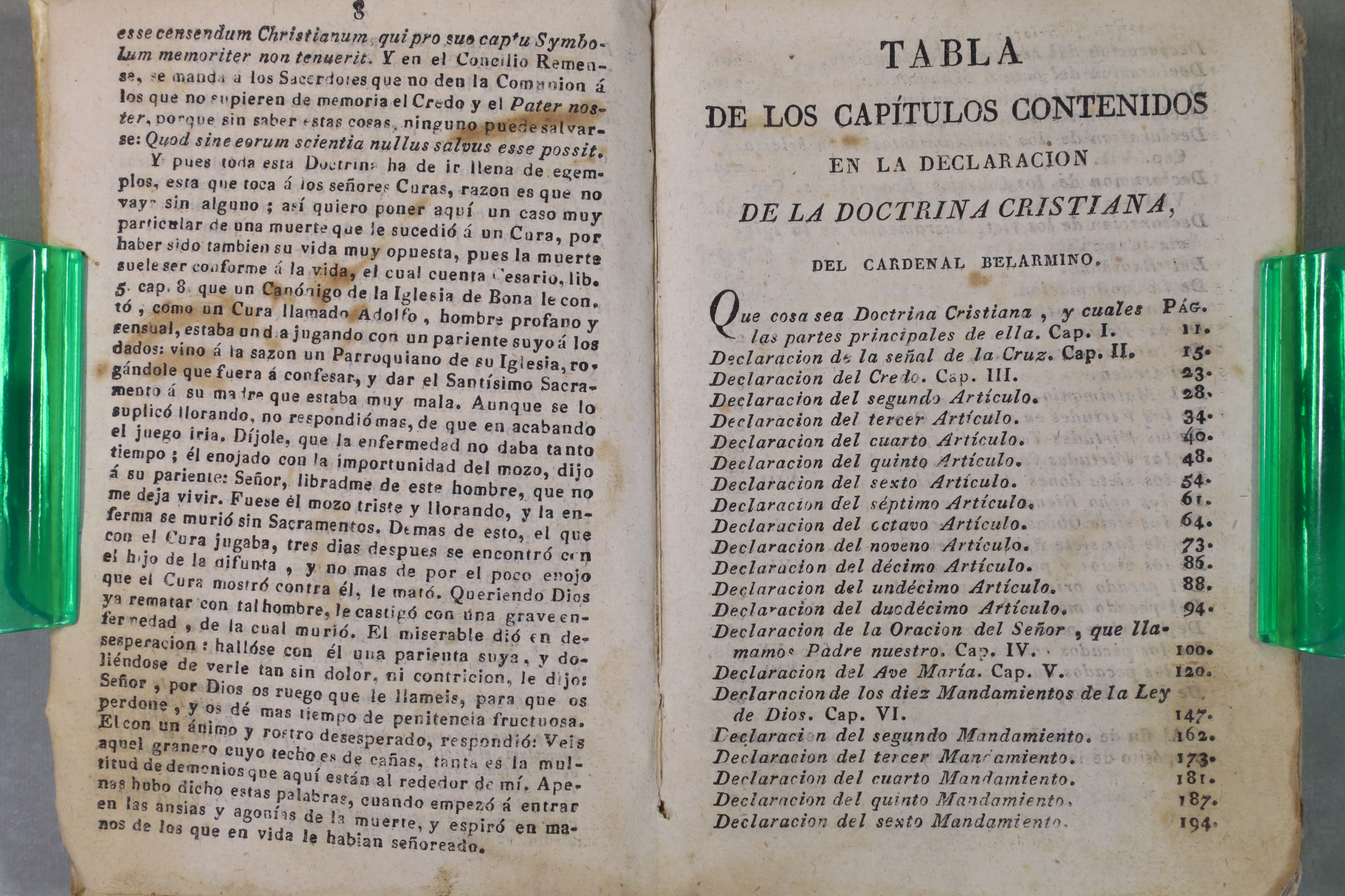 DECLARACIÓN COPIOSA DE LA DOCTRINA CRISTIANA. CLEMENTE VIII Y BELARMINO. 1826