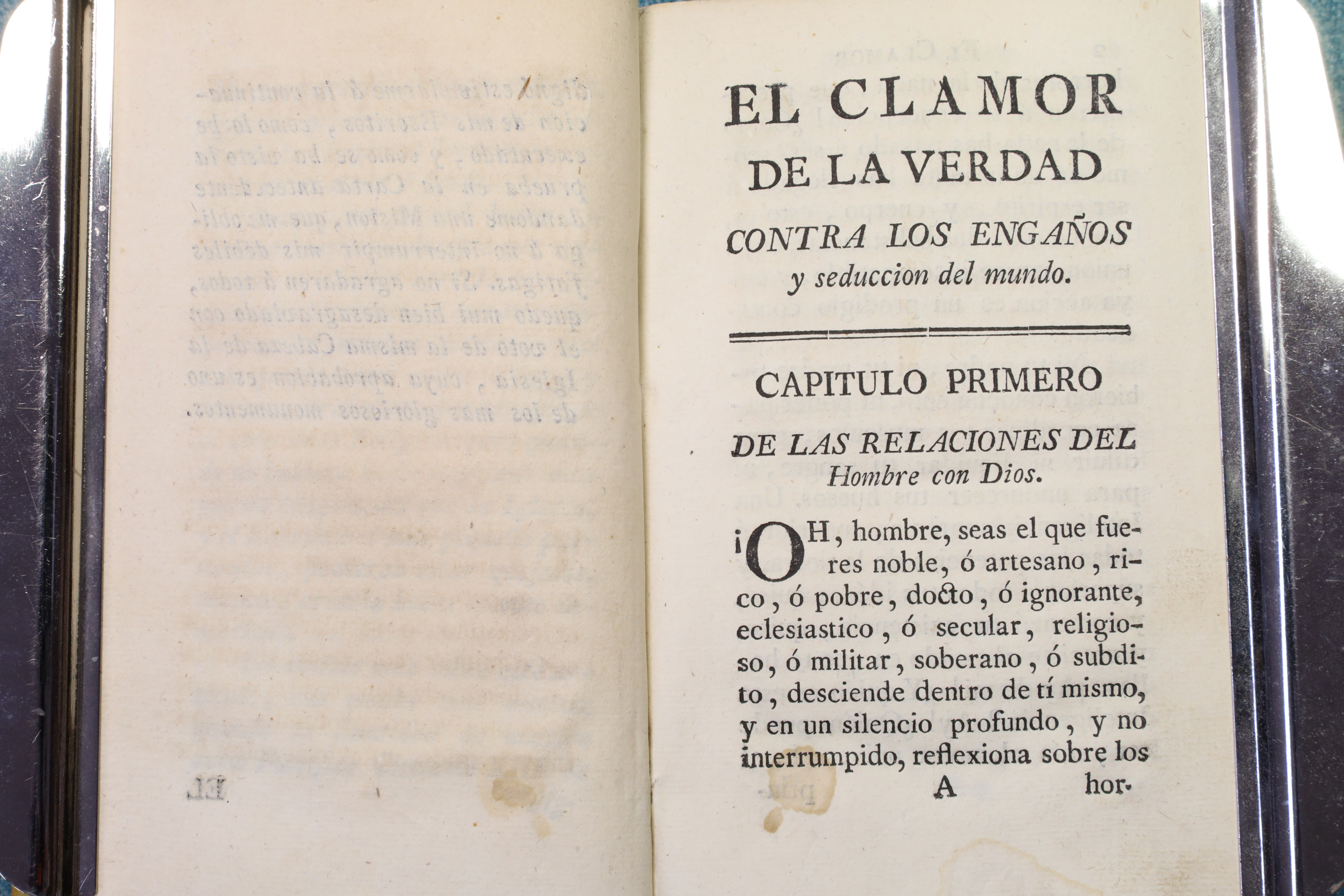 EL CLAMOR DE LA VERDAD CONTRA LA SEDUCCIÓN Y ENGAÑOS DEL MUNDO. CARACCIOLO. 1775