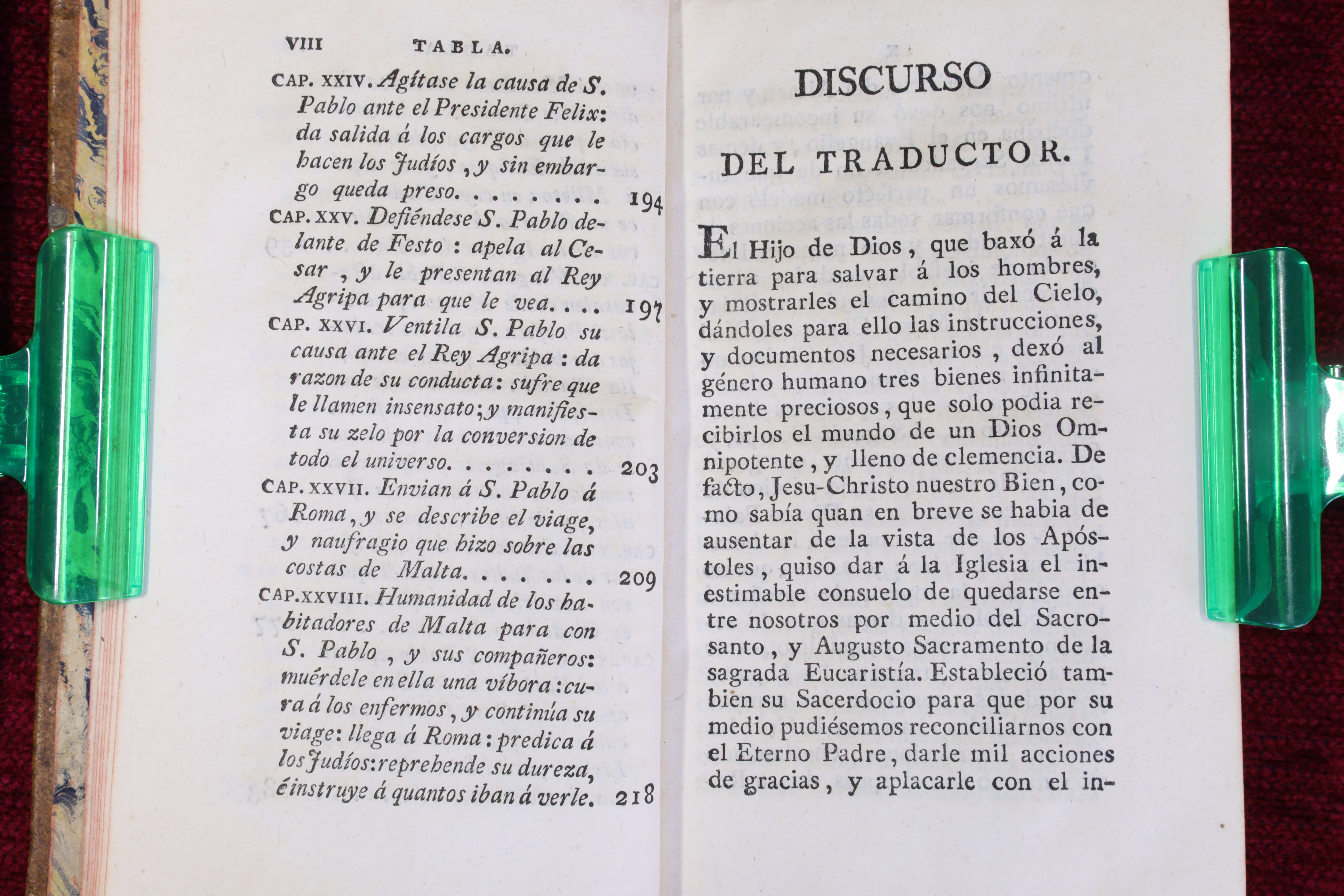 EL LIBRO DE LOS HECHOS DE LOS APÓSTOLES. POR SAN LUCAS. 1786