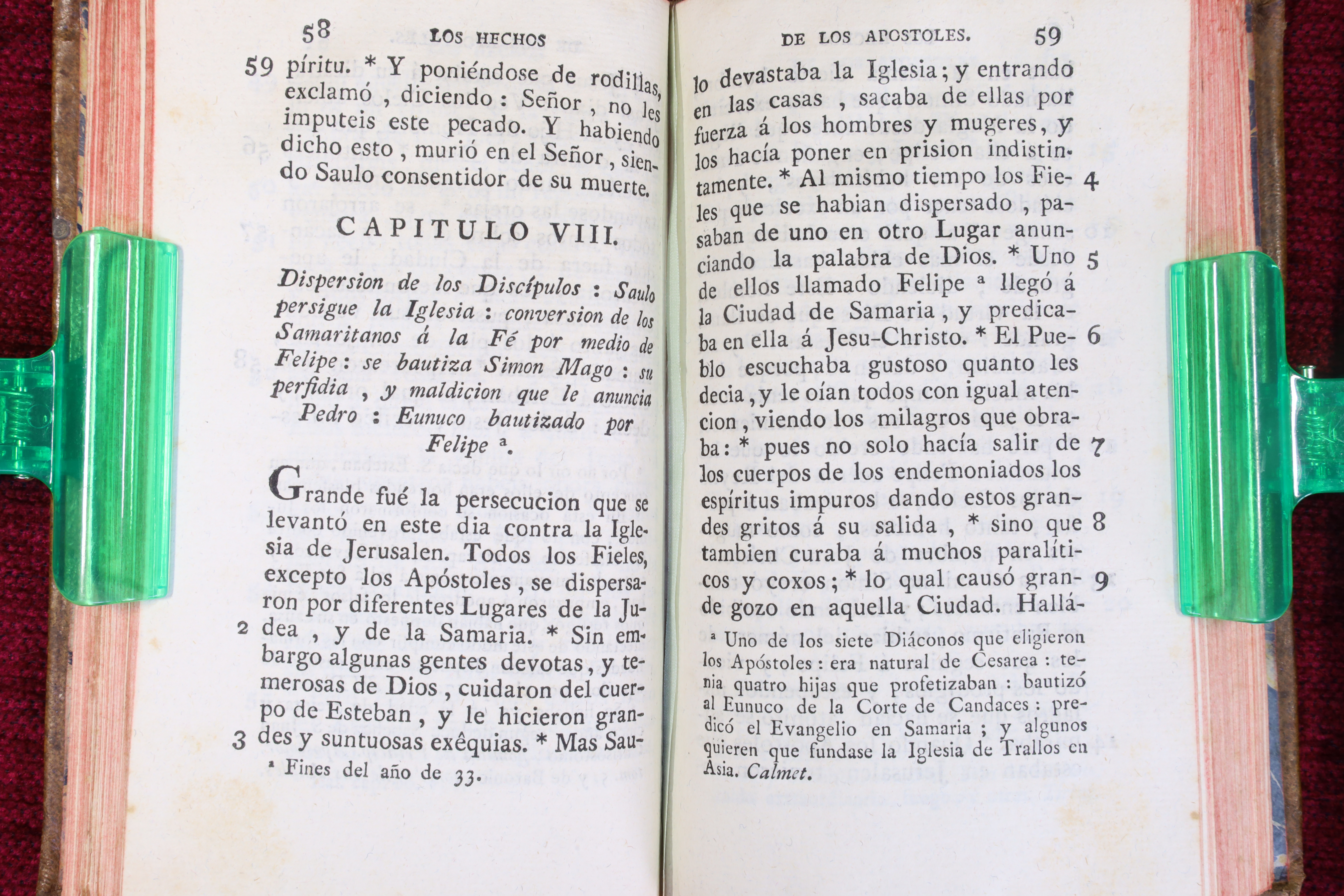 EL LIBRO DE LOS HECHOS DE LOS APÓSTOLES. POR SAN LUCAS. 1786