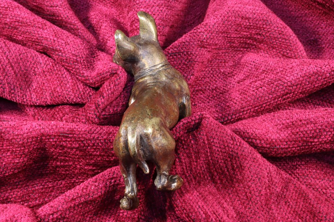 ESCULTURA PERRO BULLDOG FRANCÉS. BRONCE. (t)