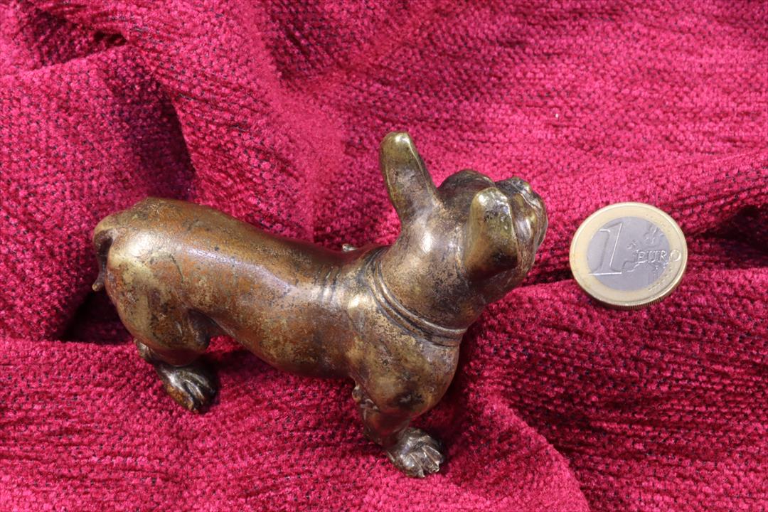 ESCULTURA PERRO BULLDOG FRANCÉS. BRONCE. (t)