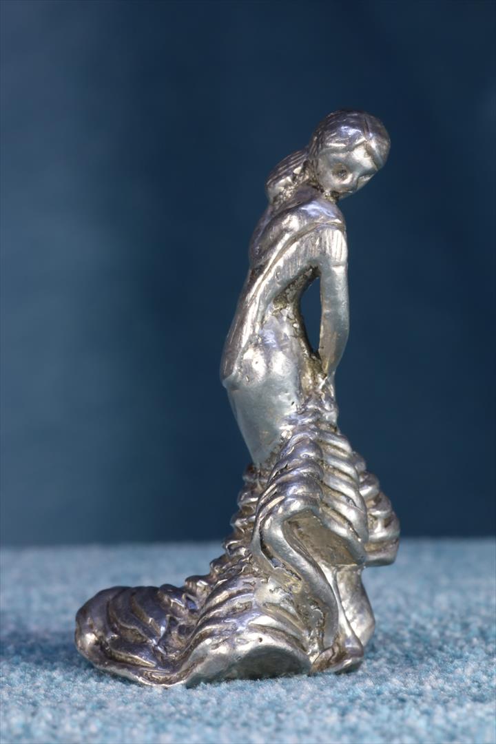 FIGURA BAILARINA SEVILLANA MINIATURA. PLATA. (t)