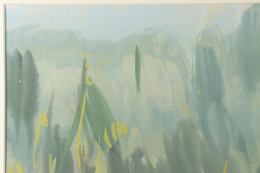 GOUACHE PAISAJE. FIRMADO Y FECHADO. XAVIER SOLER LLORCA. (t)