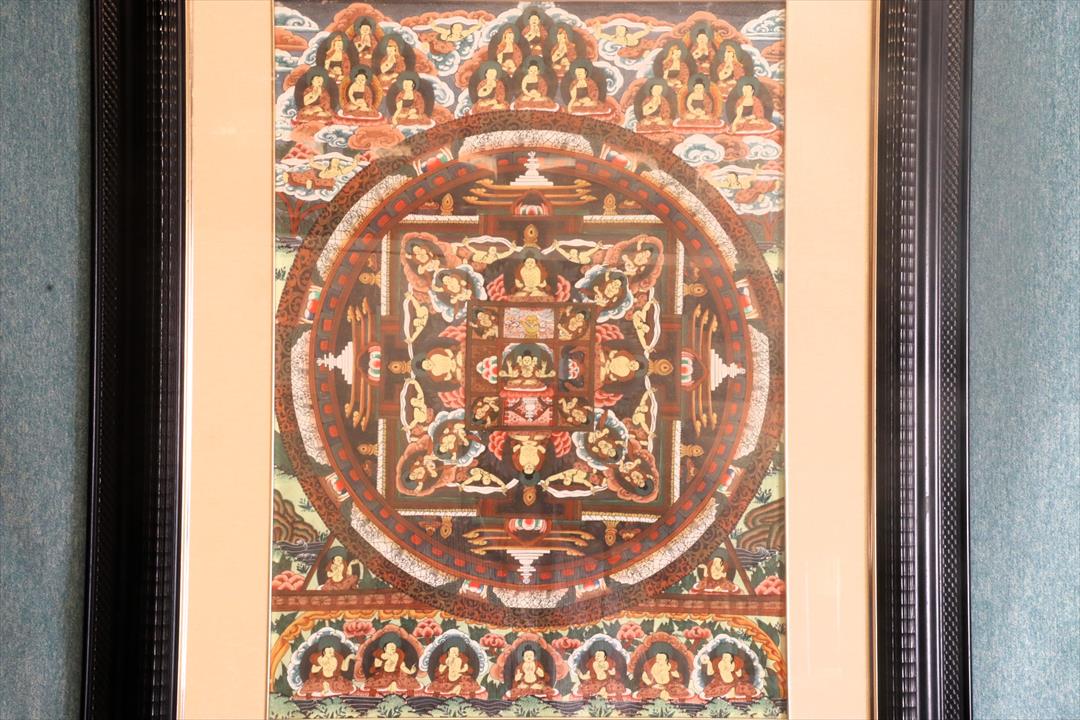 GOUACHE SOBRE TELA. MANDALA. THANGKA. S.XX. (t)