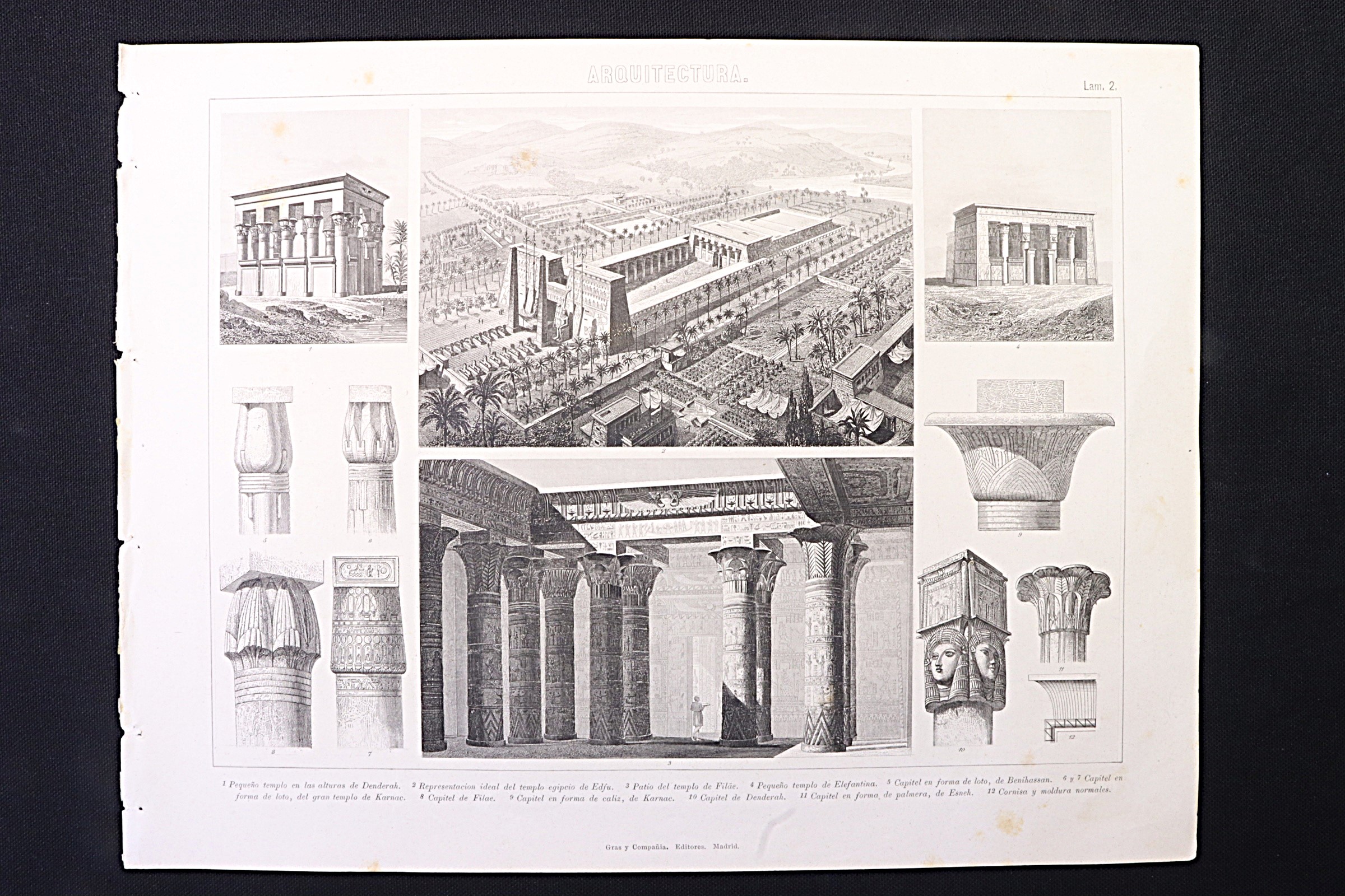 Antiques of engraving architecture gras edfu temple karnac elephantine