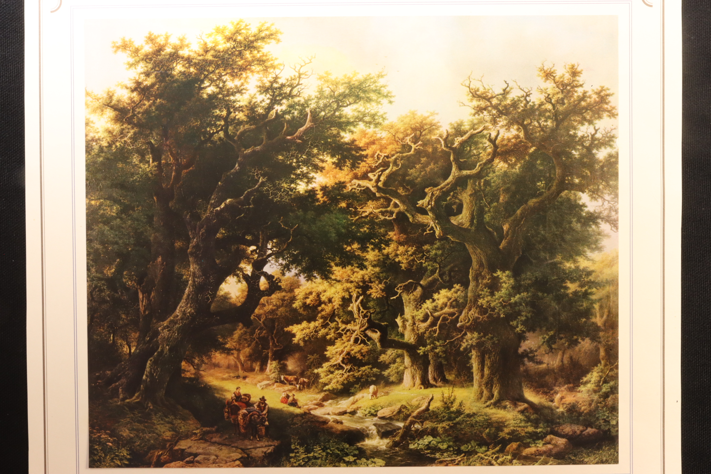 LÁMINA BOSQUE DE ROBLES. KOEKKOEK. 1856