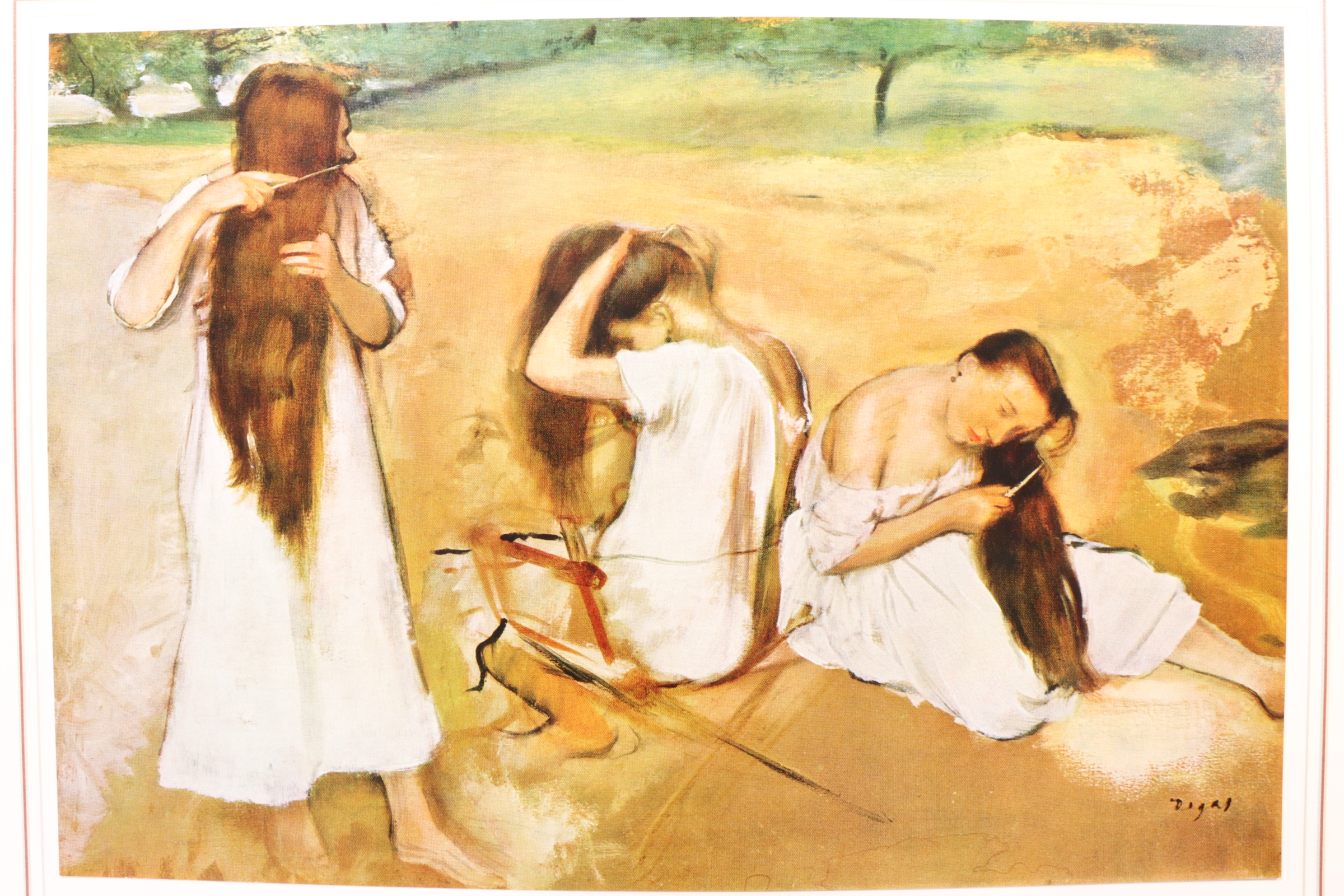 LÁMINA MUJERES PEINÁNDOSE. ÉDGAR DEGAS. 