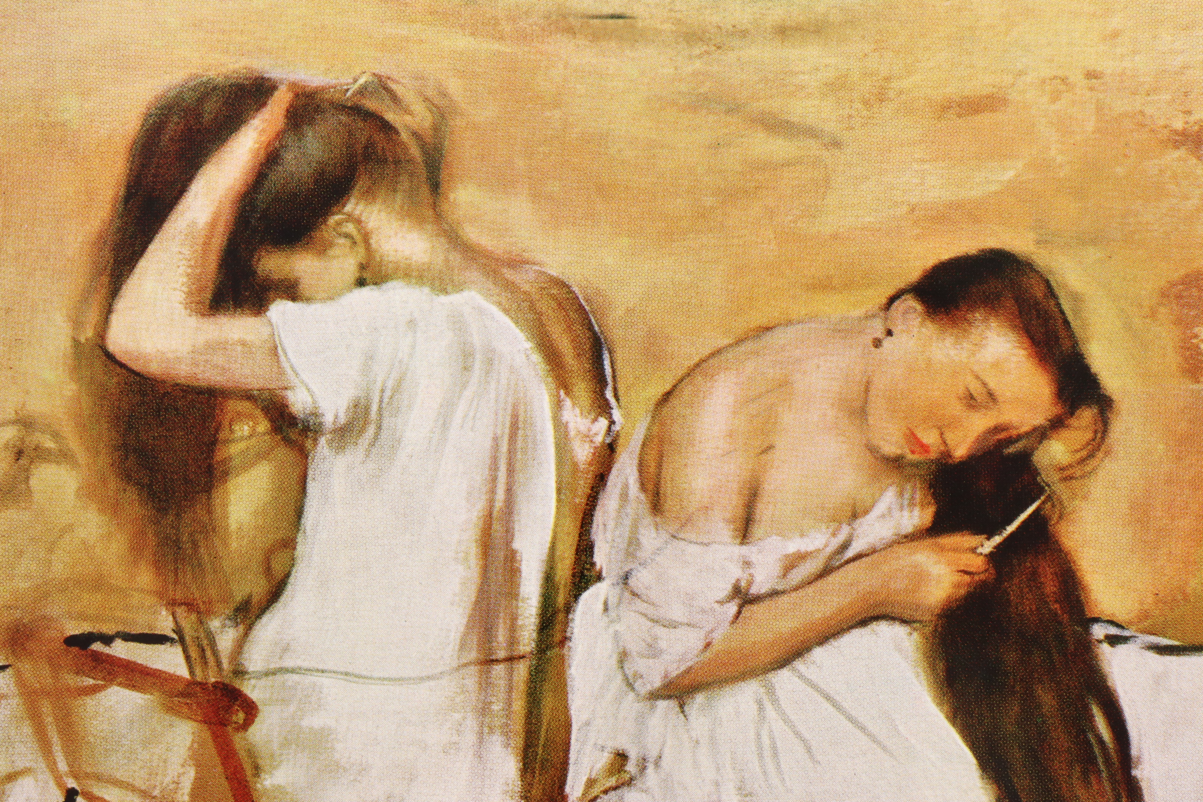 LÁMINA MUJERES PEINÁNDOSE. ÉDGAR DEGAS. 