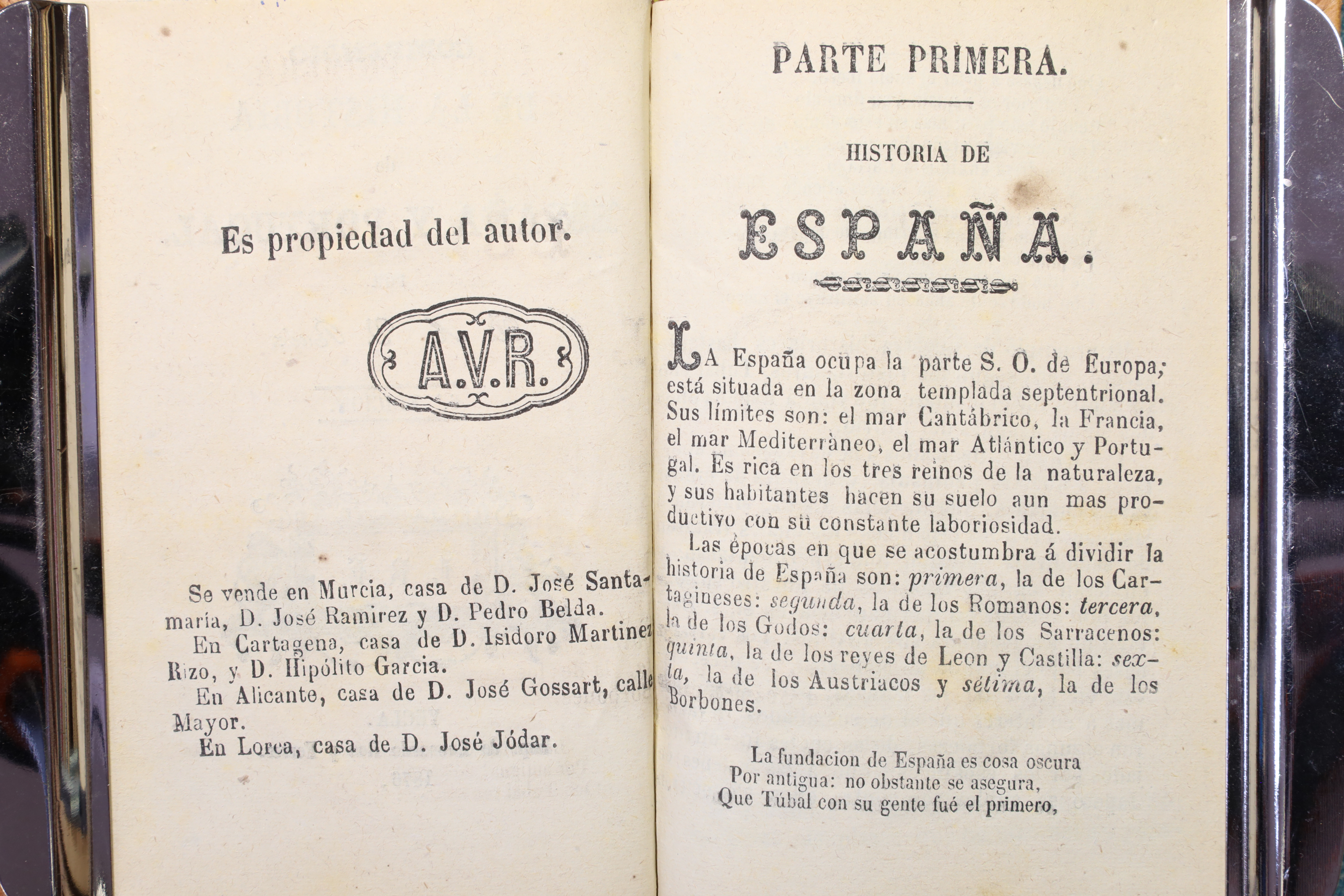 LIBRO COMPENDIO DE LA HISTORIA DE ESPAÑA Y PORTUGAL. RUIZ. 1876 