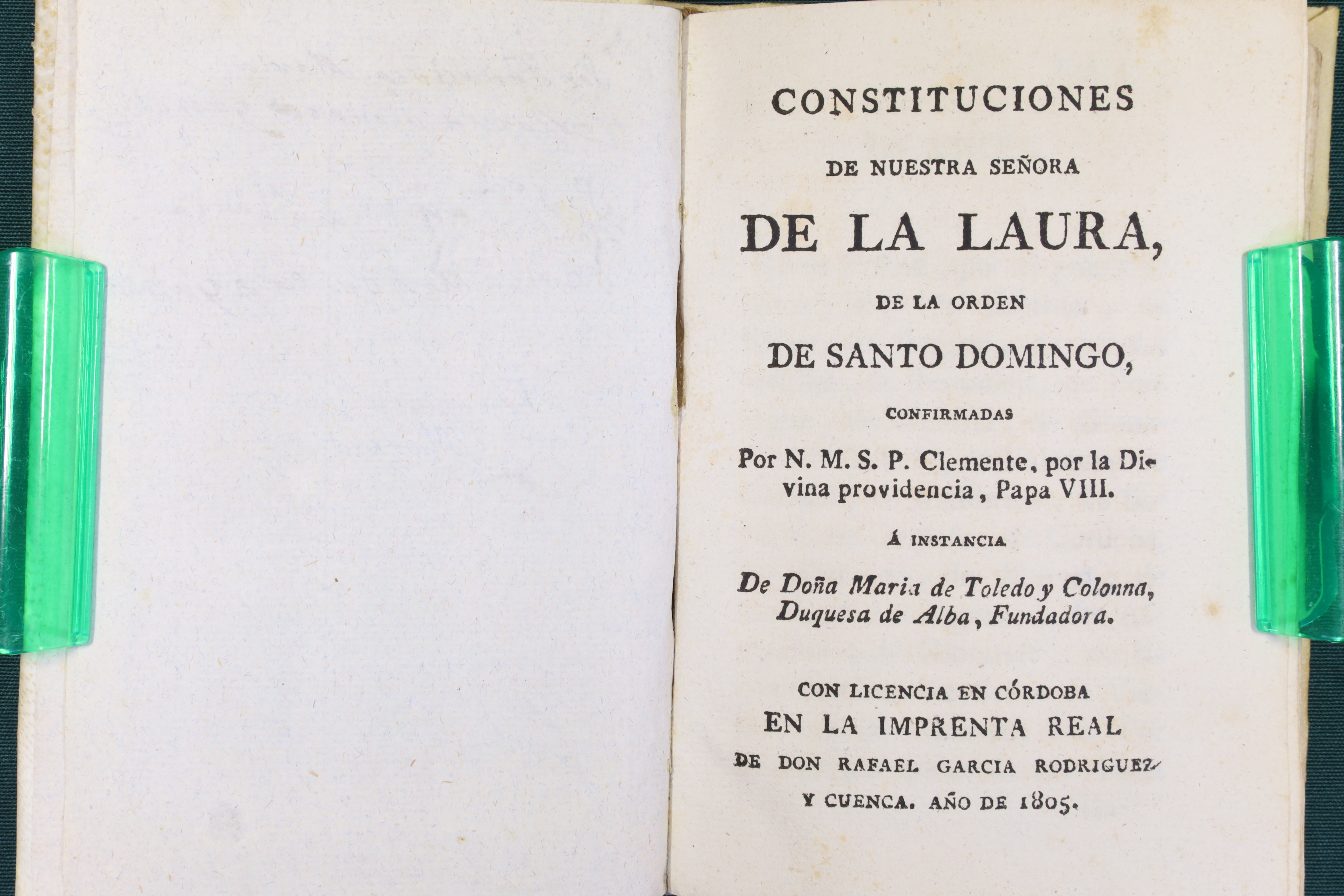 Antiguedades de libro constituciones orden de santo domingo convento