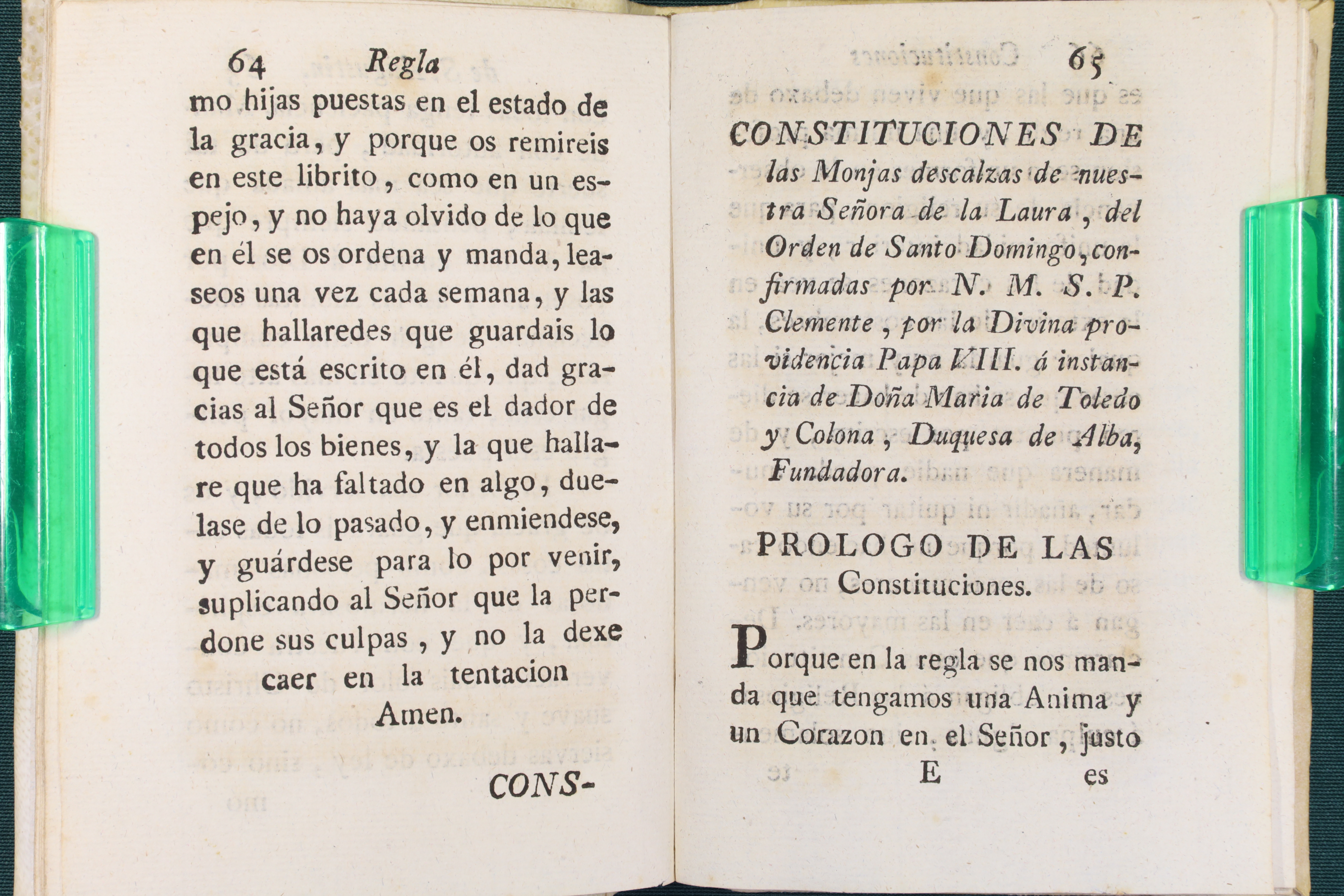 LIBRO CONSTITUCIONES ORDEN DE SANTO DOMINGO. CONVENTO. 1805 (t)