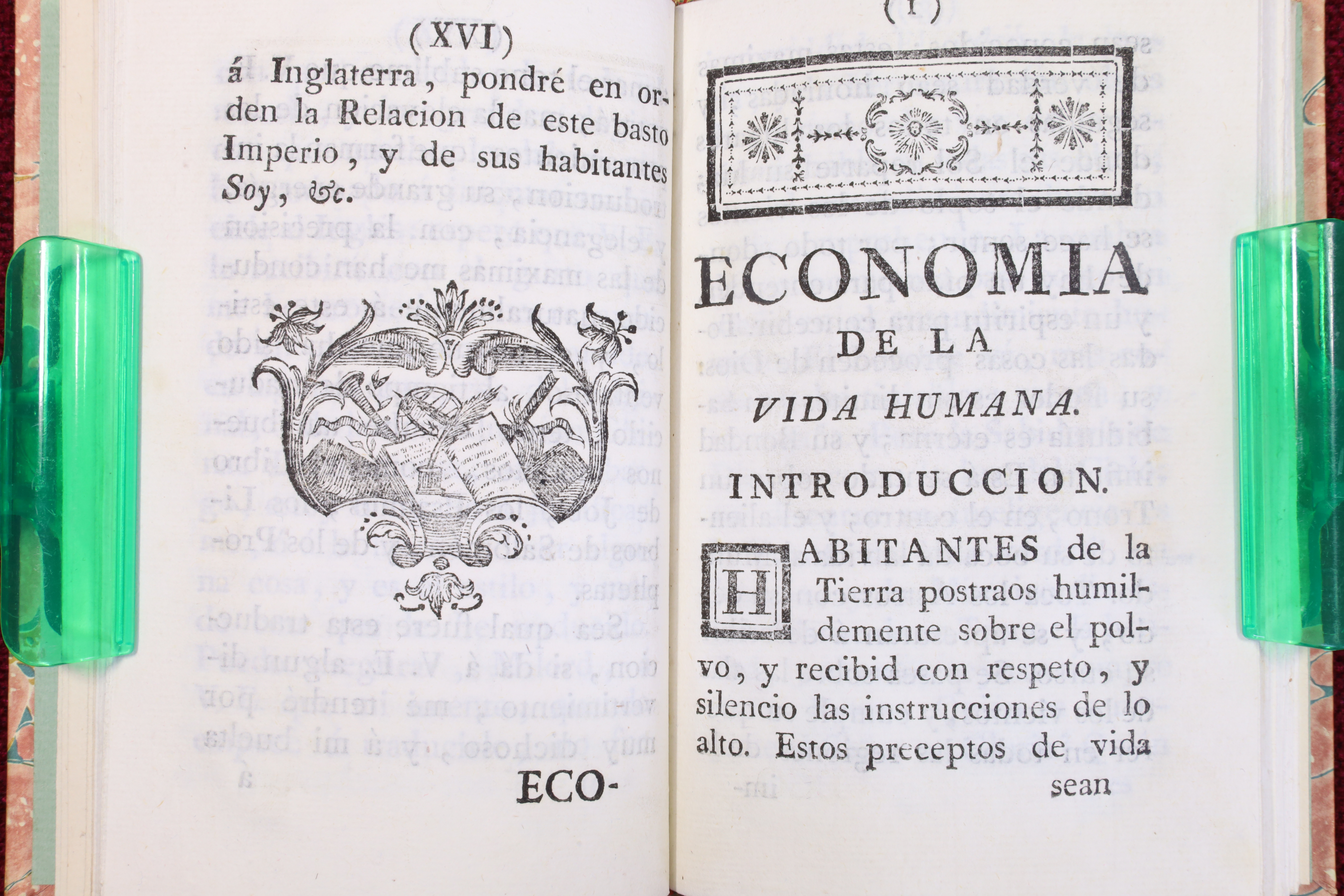 LIBRO ECONOMÍA DE LA VIDA HUMANA. 1781