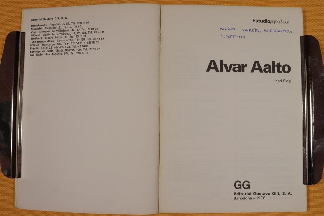 LIBRO ESTUDIO PAPERBACK. ALVAR AALTO. 1976 (t)