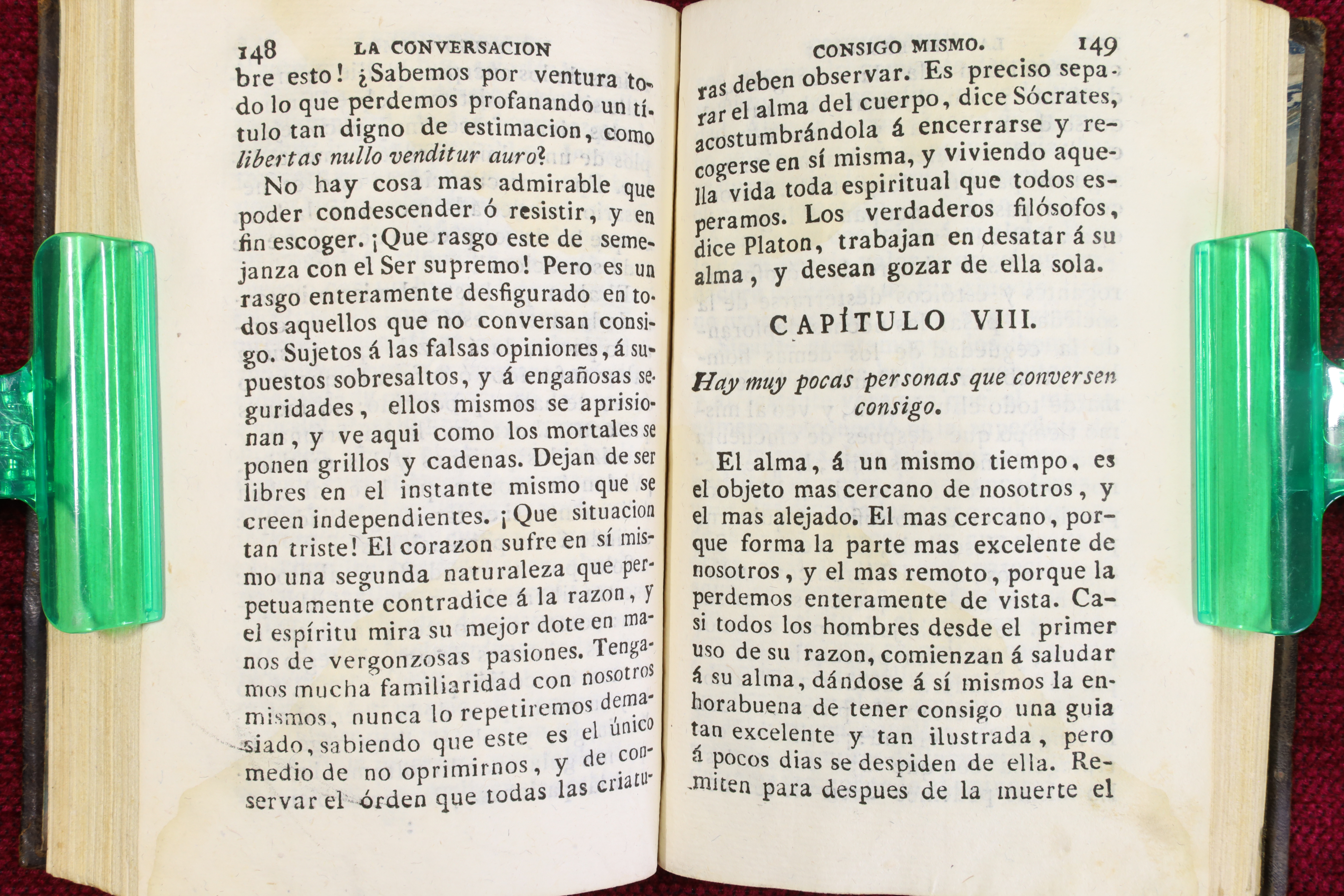 LIBRO LA CONVERSACIÓN CONSIGO MISMO. CARACCIOLO. 1817 (t)