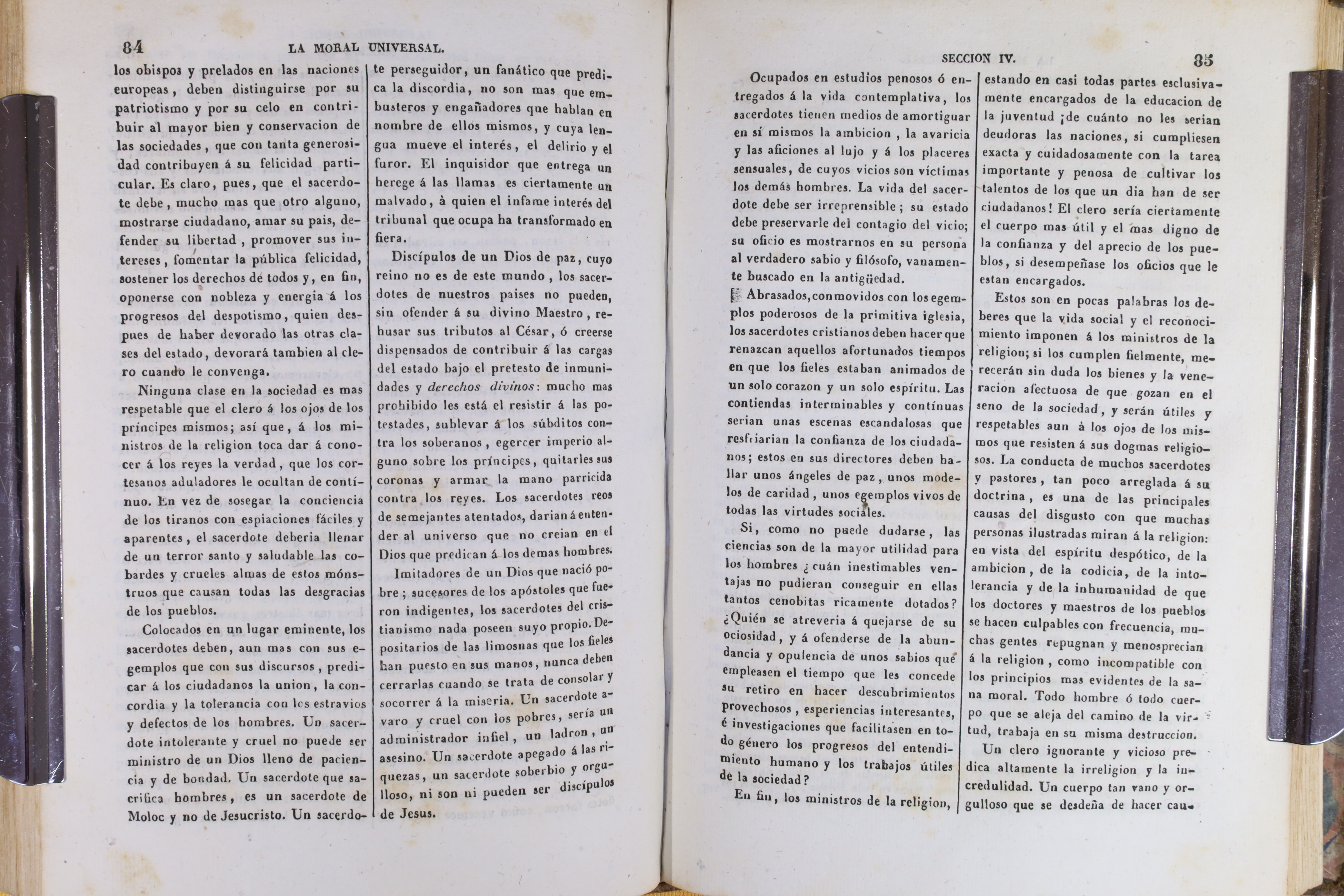 LIBRO LA MORAL UNIVERSAL. TRES TOMOS. 1840 (t)