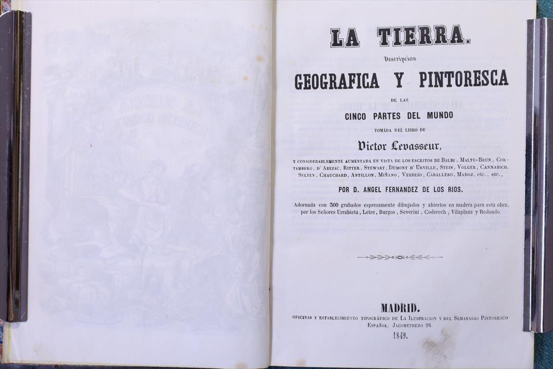 LIBRO LA TIERRA. DESCRIPCIÓN GEOGRÁFICA. 1849 (t)