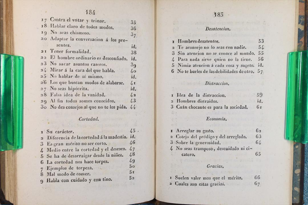 LIBRO LECCIONES DE MUNDO Y DE CRIANZA. 1831 (t)