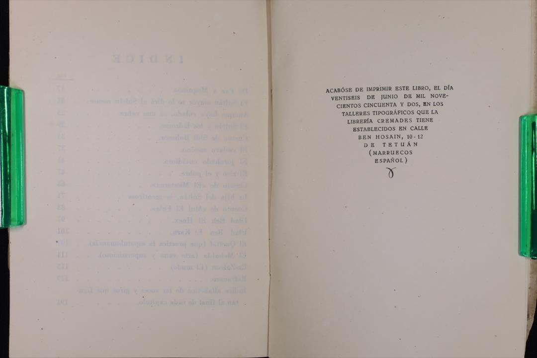 LIBRO. LECTURAS DE ÁRABE VULGAR. CUENTOS Y REFRANES. 1952 (t)