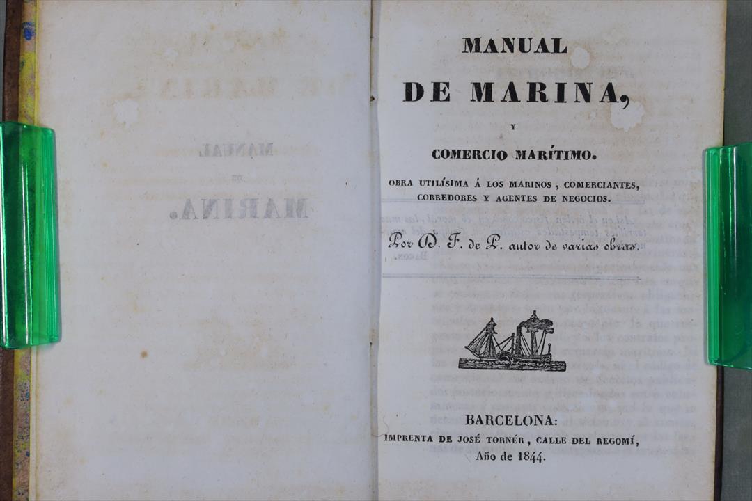 MANUAL DE MARINA Y COMERCIO MARÍTIMO. 1844 (t)