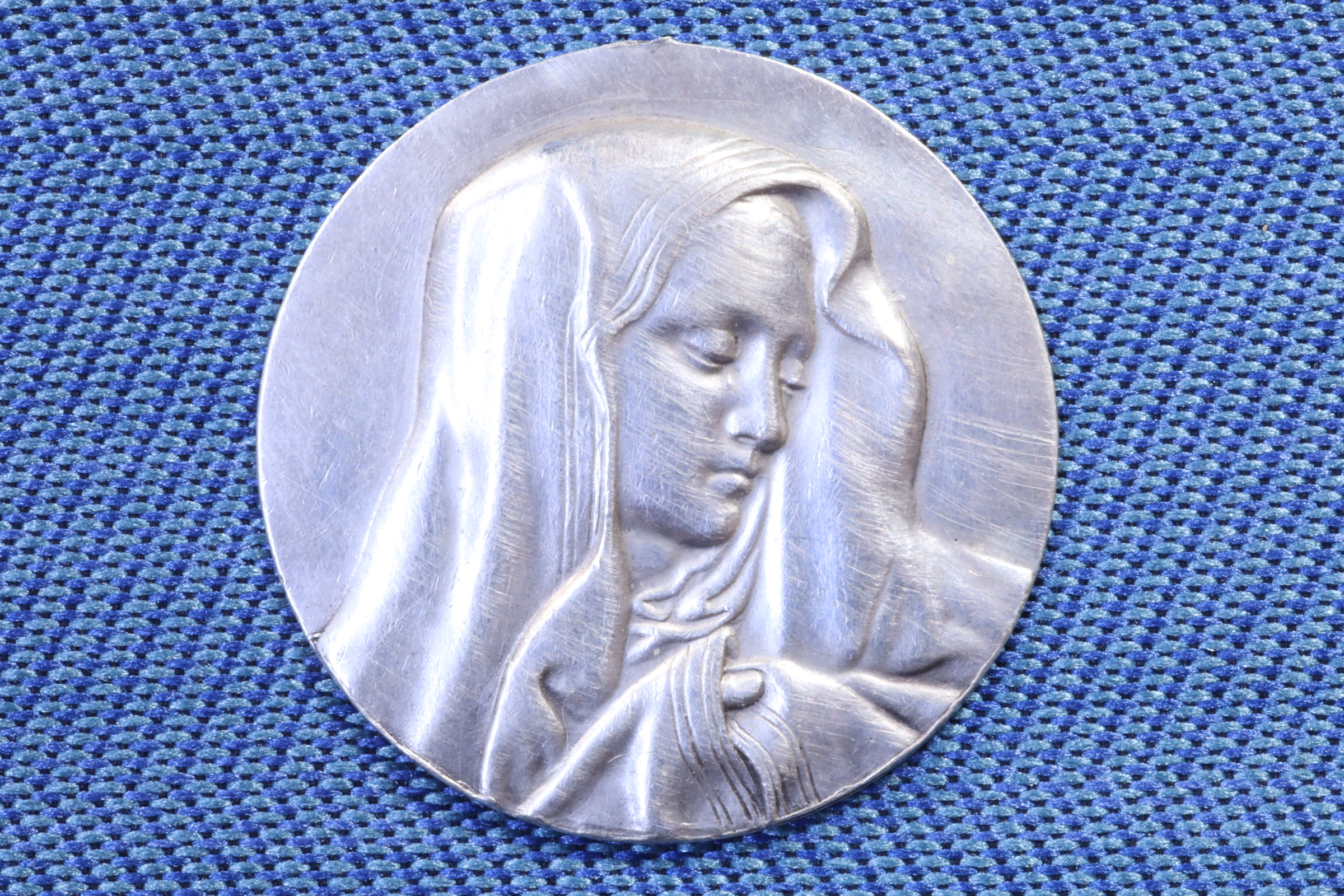 Antiques of virgin mary immaculate medal medallion